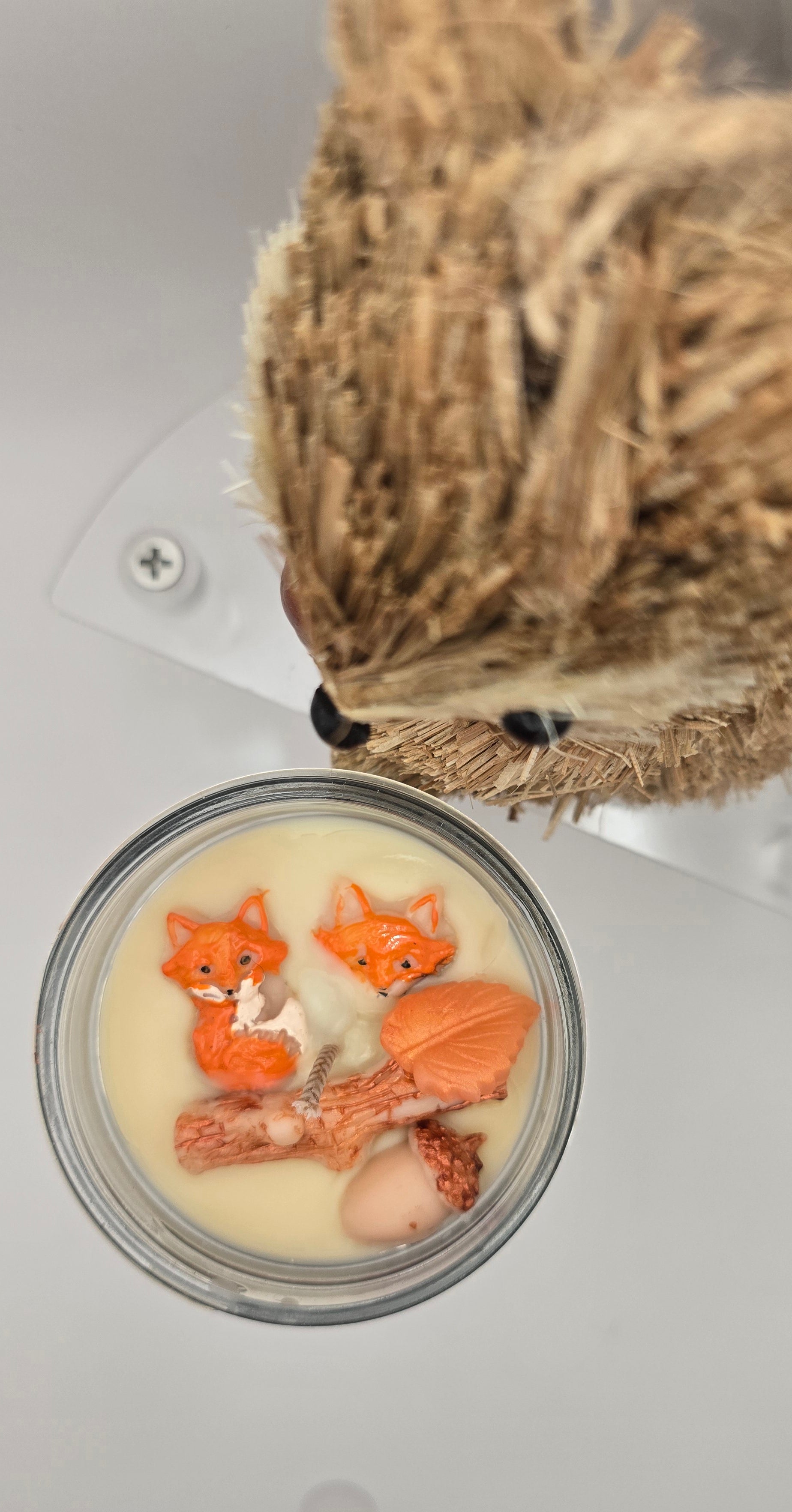 Still Glow – Hand-Painted Fall Soy Candle | Vanilla & Autumn Leaves | Cozy Woodland Candle