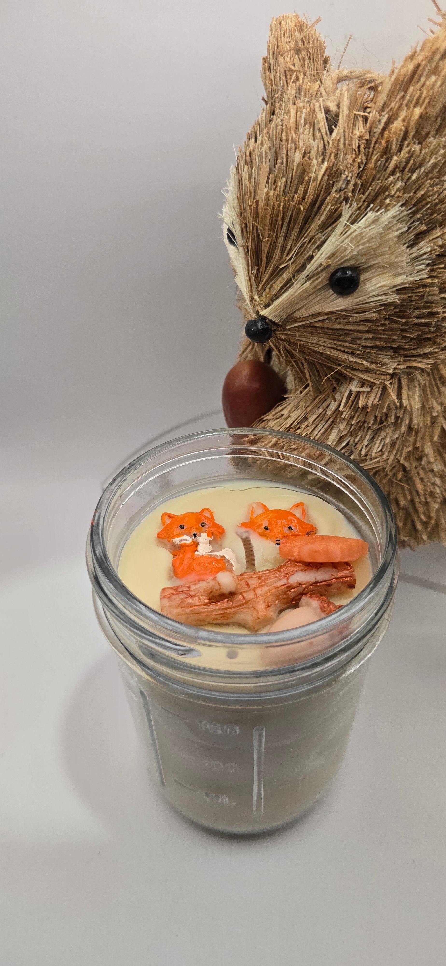 Still Glow – Hand-Painted Fall Soy Candle | Vanilla & Autumn Leaves | Cozy Woodland Candle