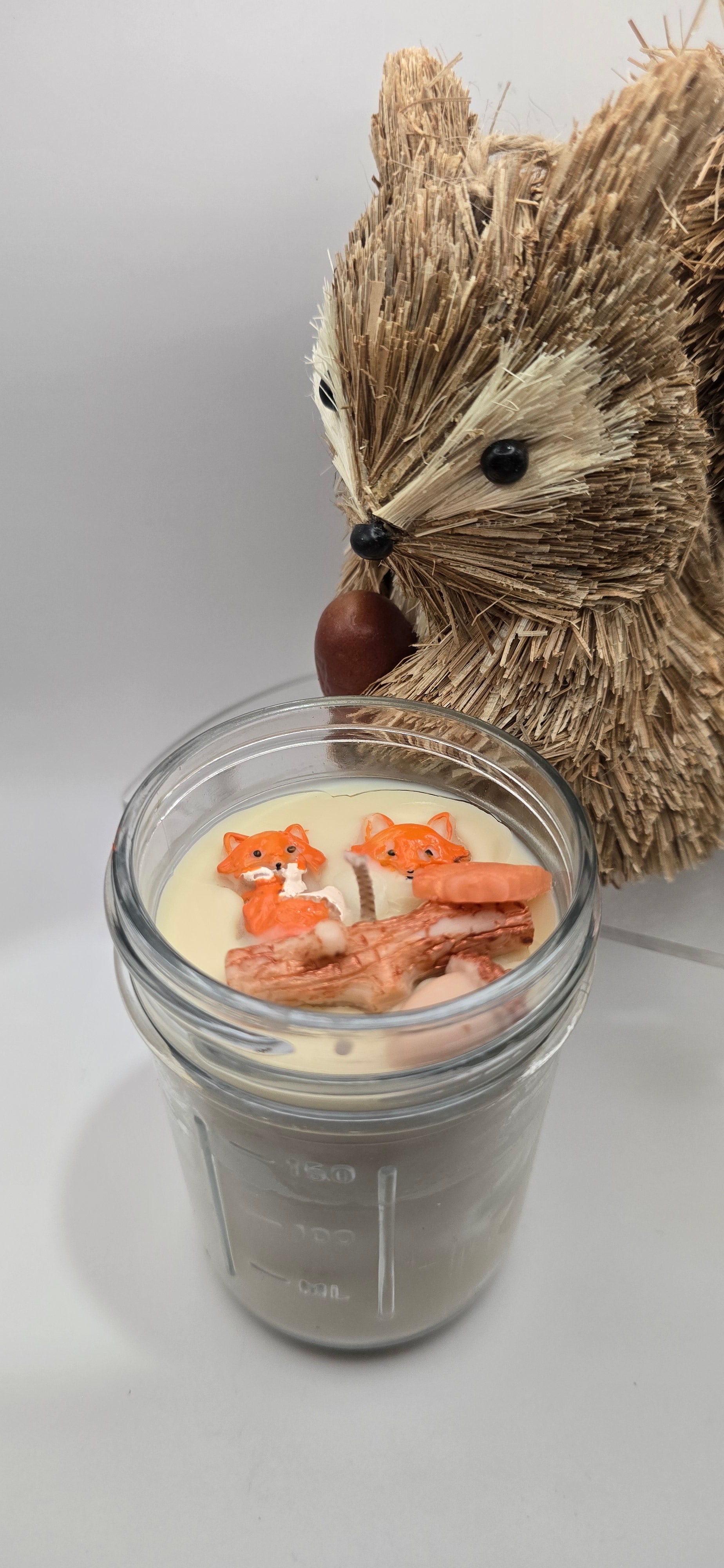 Still Glow – Hand-Painted Fall Soy Candle | Vanilla & Autumn Leaves | Cozy Woodland Candle