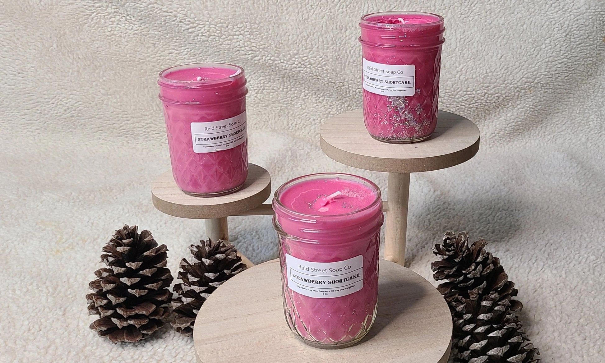 Strawberry Shortcake Soy Candle - Reid Street Soap Co, LLC