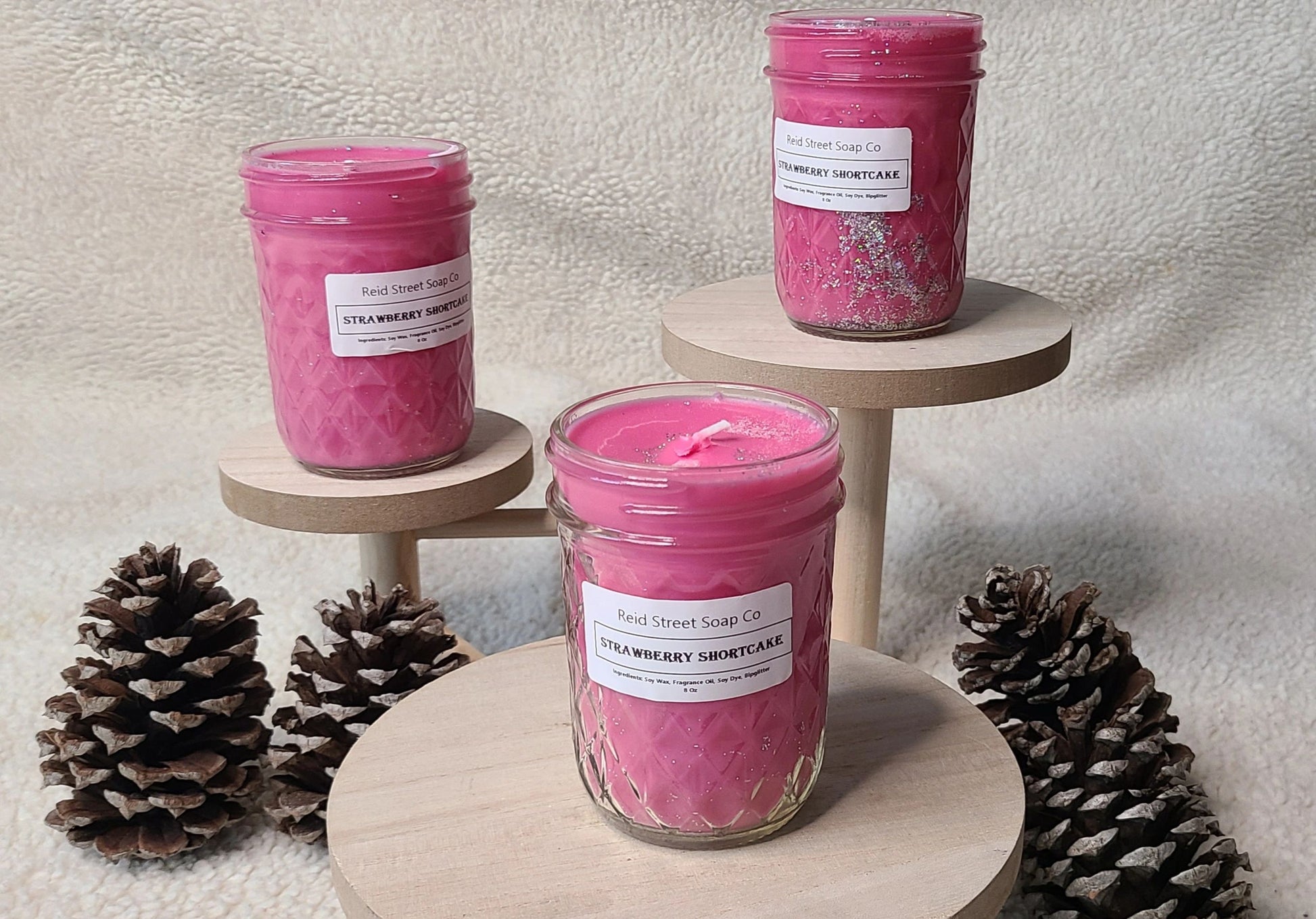 Strawberry Shortcake Soy Candle - Reid Street Soap Co, LLC