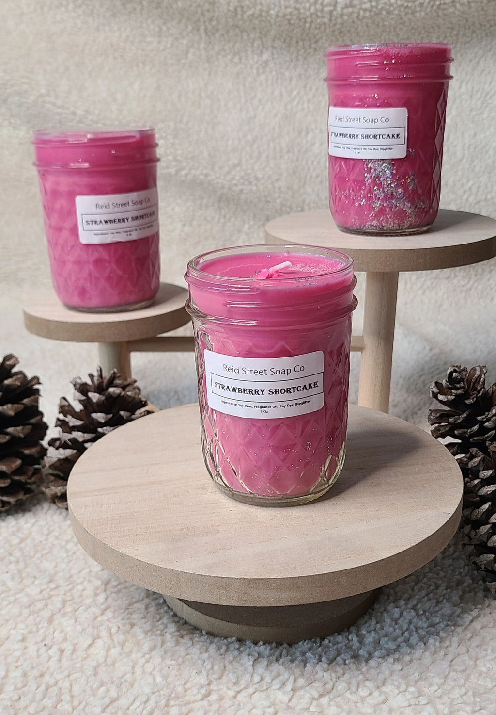 Strawberry Shortcake Soy Candle - Reid Street Soap Co, LLC