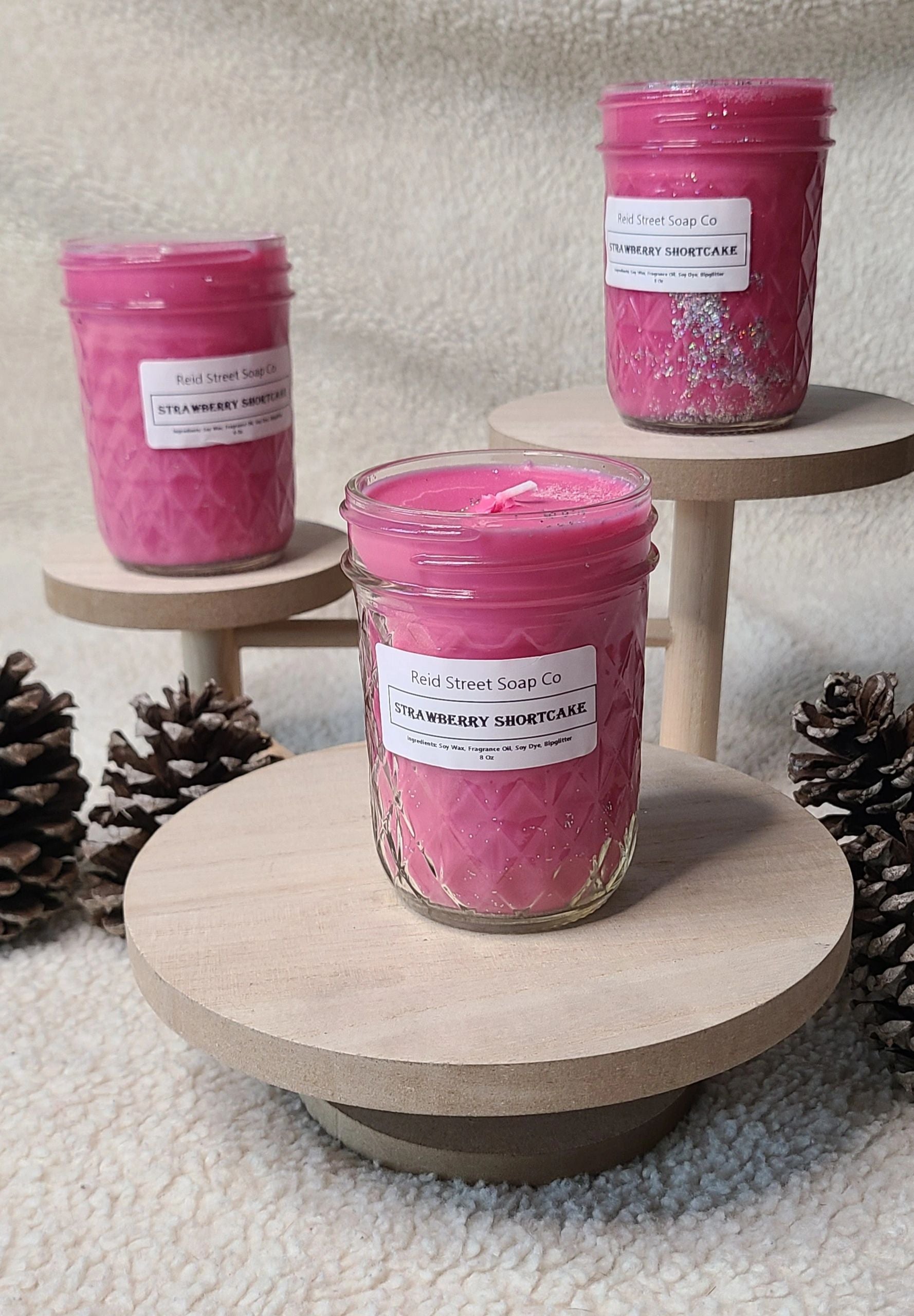 Strawberry Shortcake Soy Candle - Reid Street Soap Co, LLC