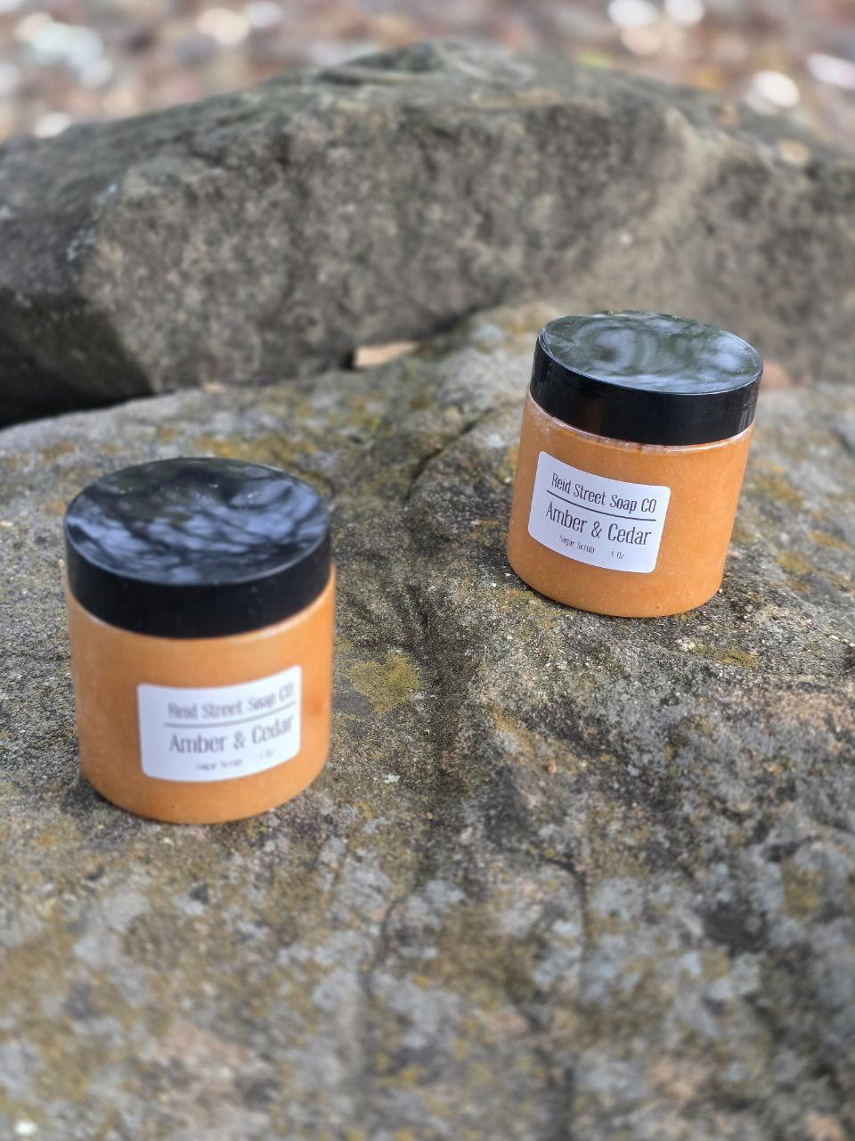 Amber Cedar Scrub | Exfoliating Sugar Scrub with Nourishing Oils