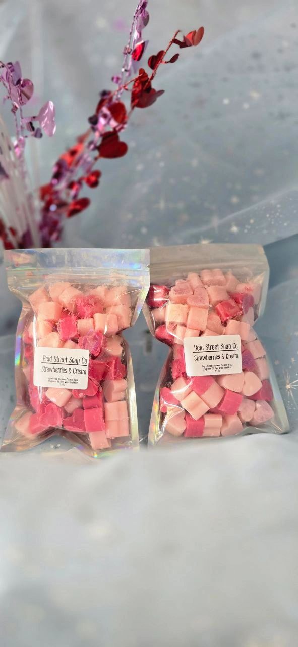 Strawberries and Cream | Beeswax and Coconut Wax Melts - Reid Street Soap Co, LLC