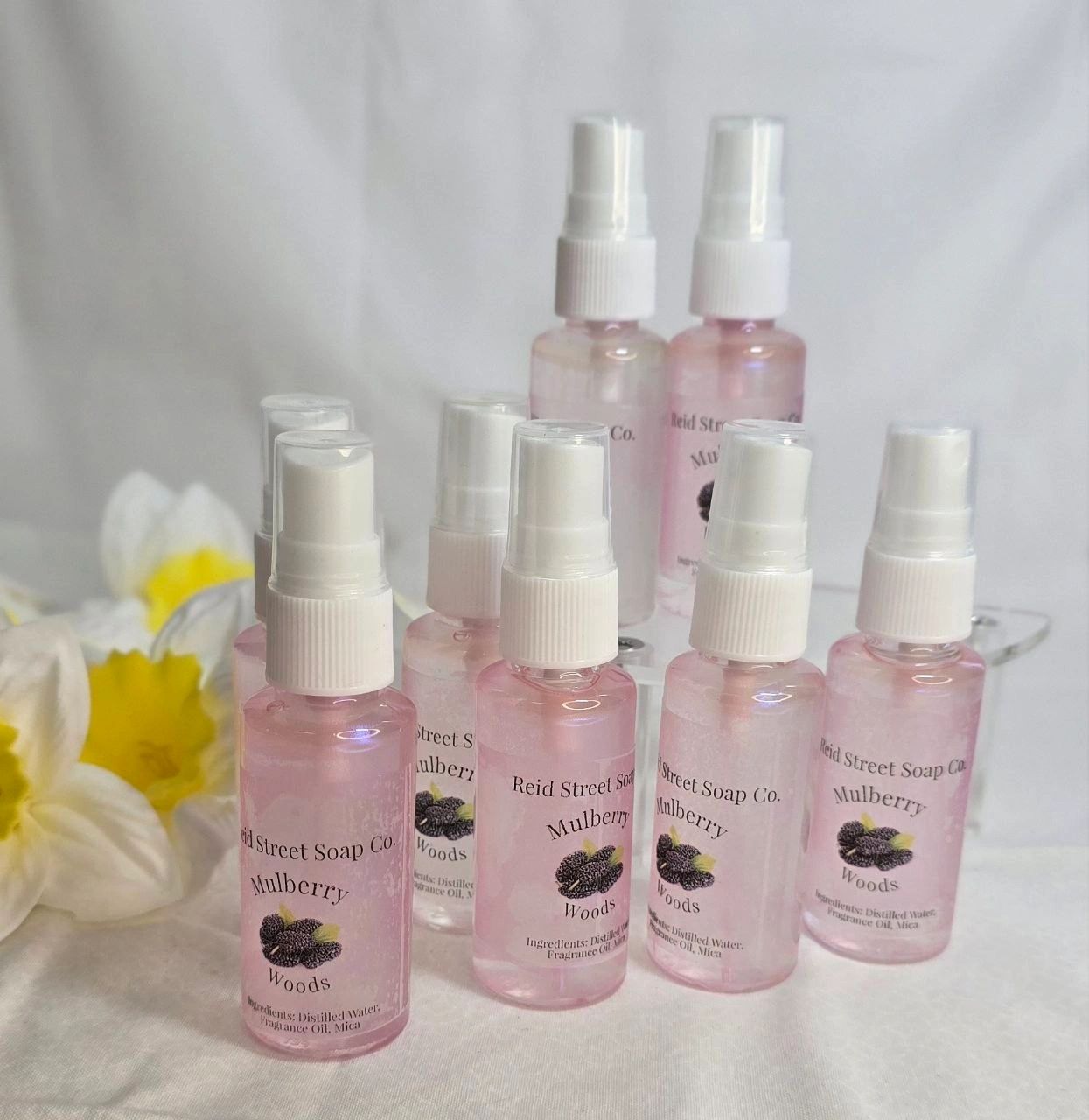 Mulberry Woods Body Spray – 2 oz, Paraben-Free, Phthalate-Free, Vanilla, Teakwood, and Mulberry Scent Mist - Reid Street Soap Co, LLC