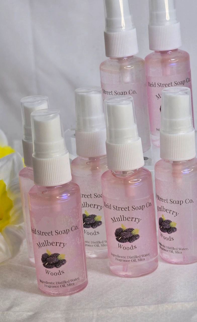 Mulberry Woods Body Spray – 2 oz, Paraben-Free, Phthalate-Free, Vanilla, Teakwood, and Mulberry Scent Mist - Reid Street Soap Co, LLC