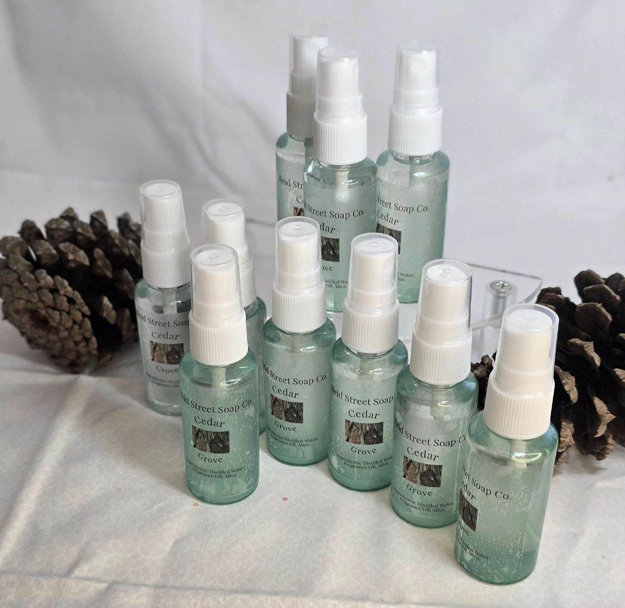Cedar Grove Body Spray – 2 oz, Paraben-Free, Phthalate-Free, Oak Moss and Cedar Scent Mist with Subtle Shimmer - Reid Street Soap Co, LLC
