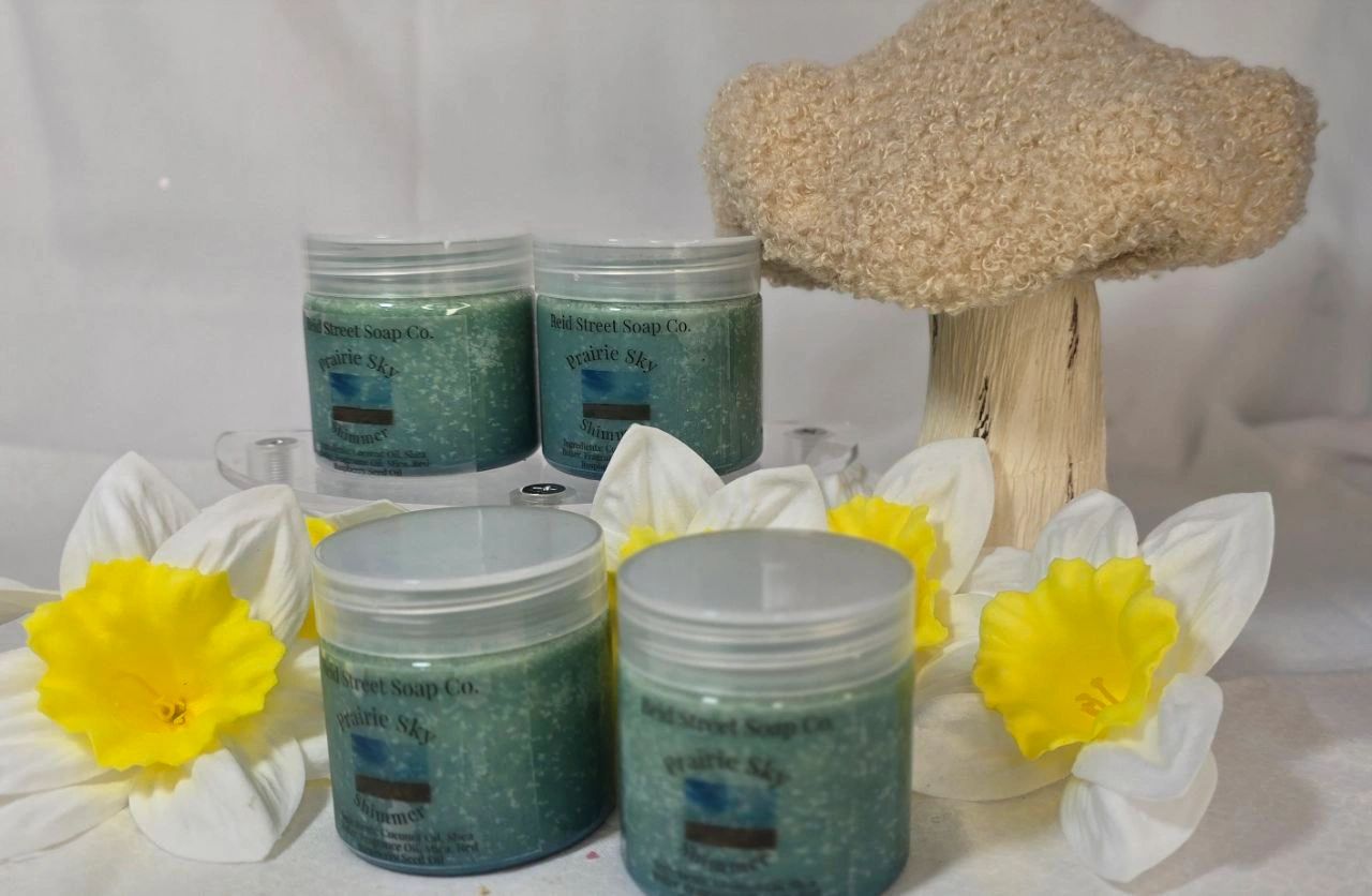 Prairie Sky Shimmer Body Butter - 2 Oz | Hydrating & Radiant Summer Glow - Reid Street Soap Co, LLC