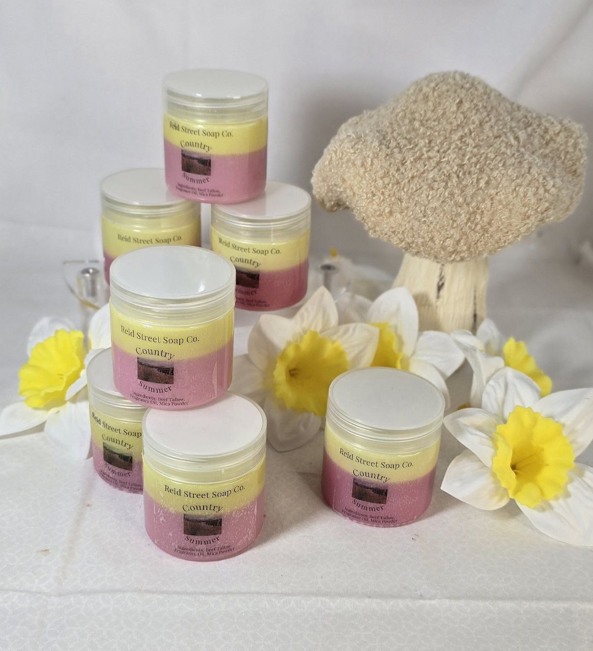 Country Summer Whipped Beef Tallow Lotion – Hydrating Skincare with Strawberry & Orchard Fruit Fragrance - Reid Street Soap Co, LLC