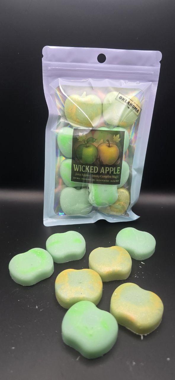 Wicked Apple – Soy Wax Halloween Wax Melts, Juicy Apple & Campfire Fall Scent