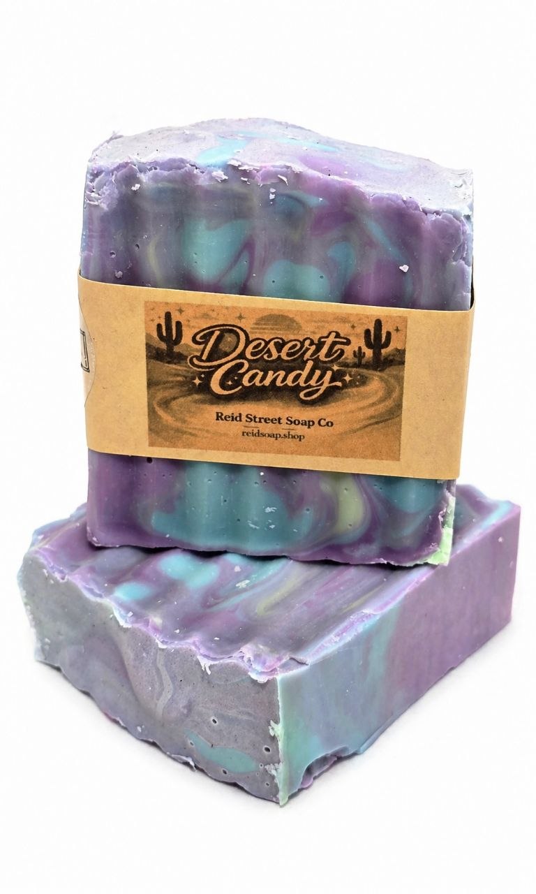 2 bars of soap on a white background
