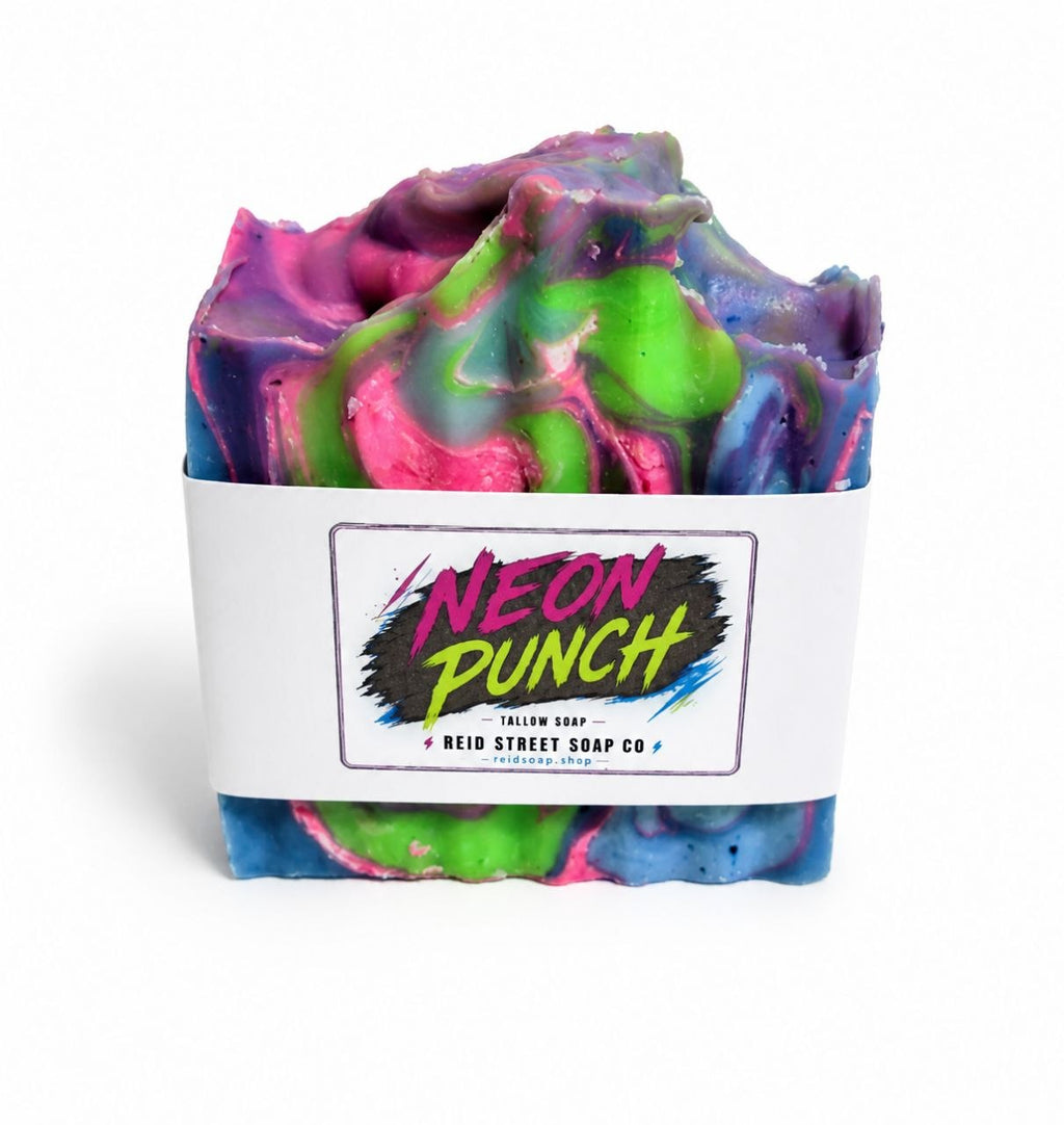 Neon Punch Tallow Soap | Fruit Citrus Vanilla Scent Bar